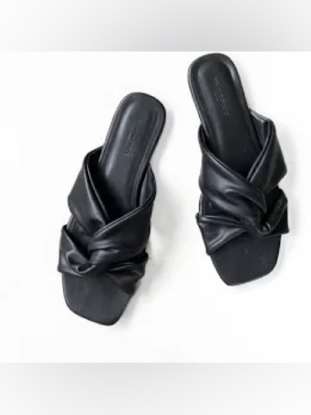 NWT $65 Banana Republic Twisted-Knot Flat Sandal in Black Size 10